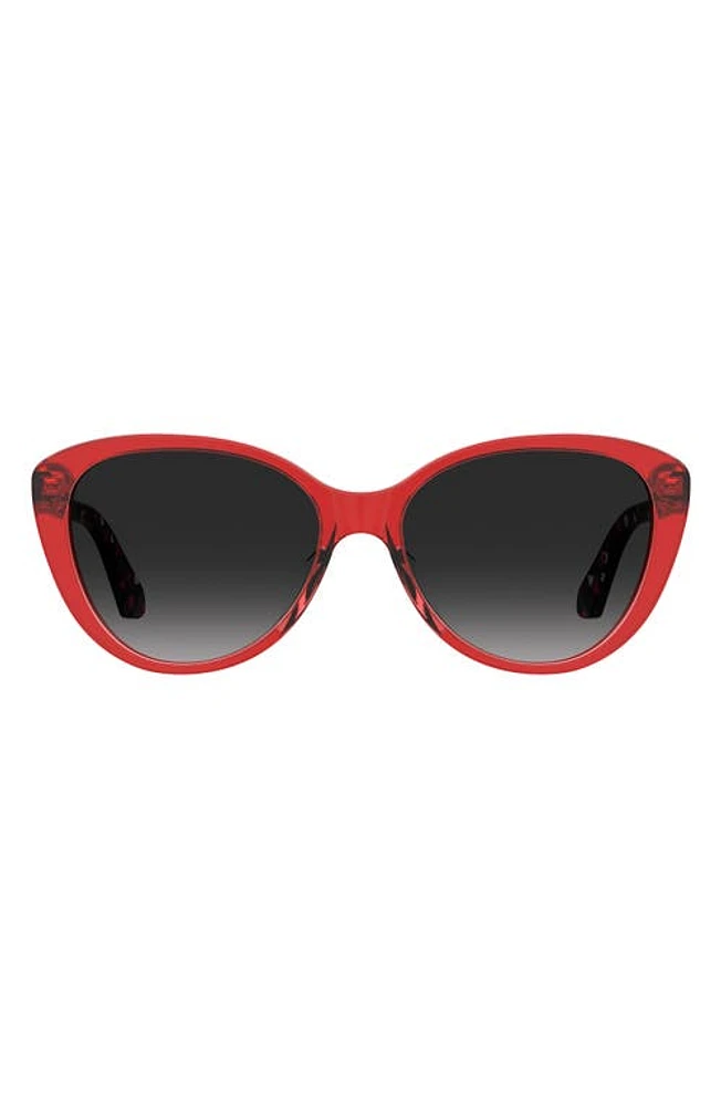 Kate Spade New York visalia 55mm gradient cat eye sunglasses in Red/Grey Shaded at Nordstrom