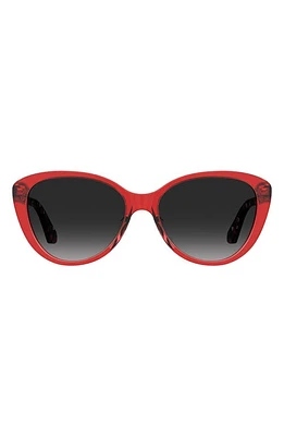 Kate Spade New York visalia 55mm gradient cat eye sunglasses in Red/Grey Shaded at Nordstrom