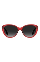 Kate Spade New York visalia 55mm gradient cat eye sunglasses in Red/Grey Shaded at Nordstrom