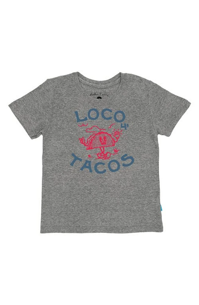 Feather 4 Arrow Kids' Loco Tacos Graphic T-Shirt Grey at Nordstrom,