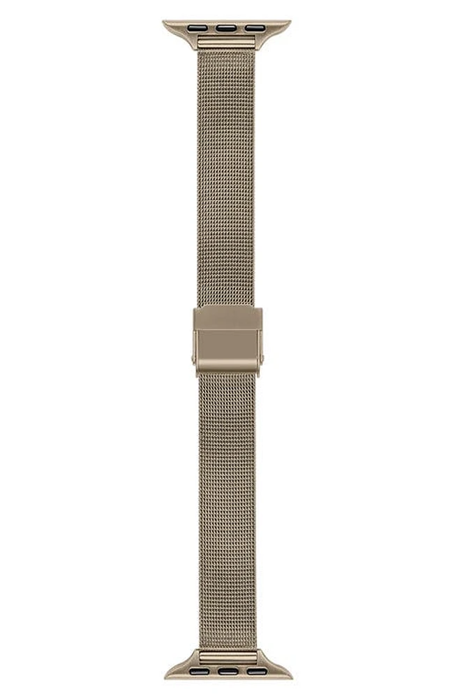 The Posh Tech Blake Stainless Steel Mesh Apple Watch Watchband in New Gold at Nordstrom