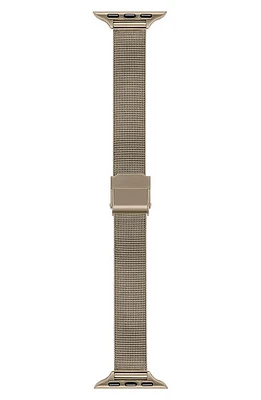 The Posh Tech Blake Stainless Steel Mesh Apple Watch Watchband in New Gold at Nordstrom