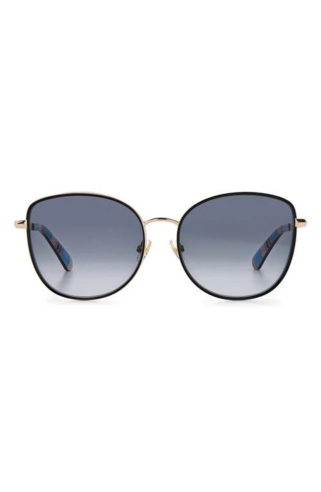 Kate Spade New York maryam 56mm gradient polarized cat eye sunglasses in Gold/Grey Shaded at Nordstrom