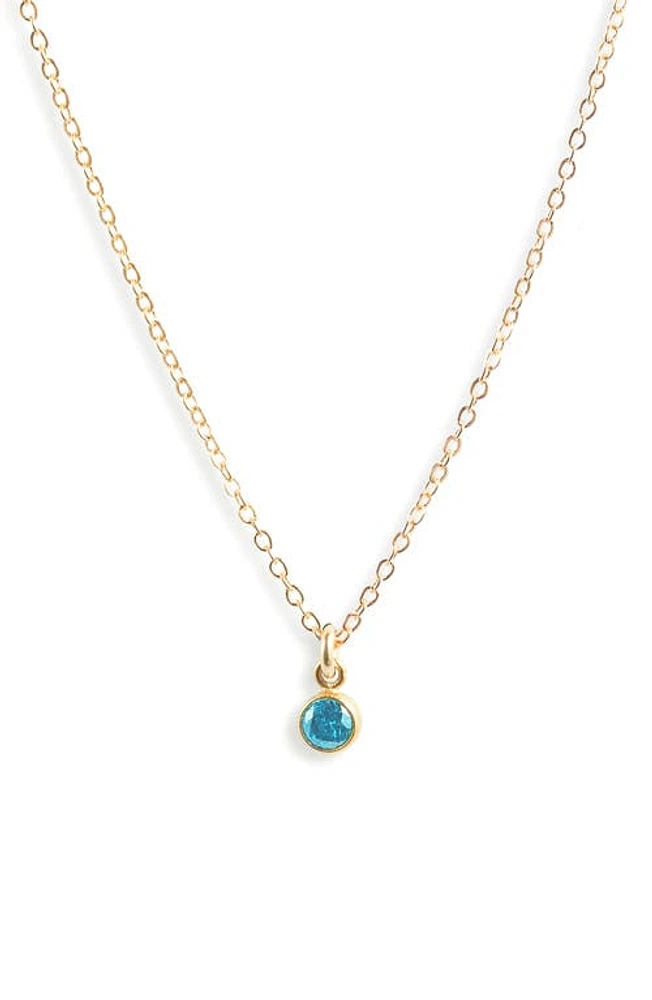 Set & Stones Birthstone Charm Pendant Necklace in Gold /December at Nordstrom