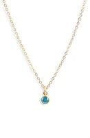 Set & Stones Birthstone Charm Pendant Necklace in Gold /December at Nordstrom