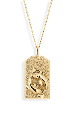 Jenny Bird Zodiac Pendant Necklace in Gold