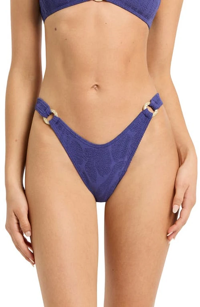 bond-eye Ring Scene Bikini Bottoms in Sapphire Animalia at Nordstrom