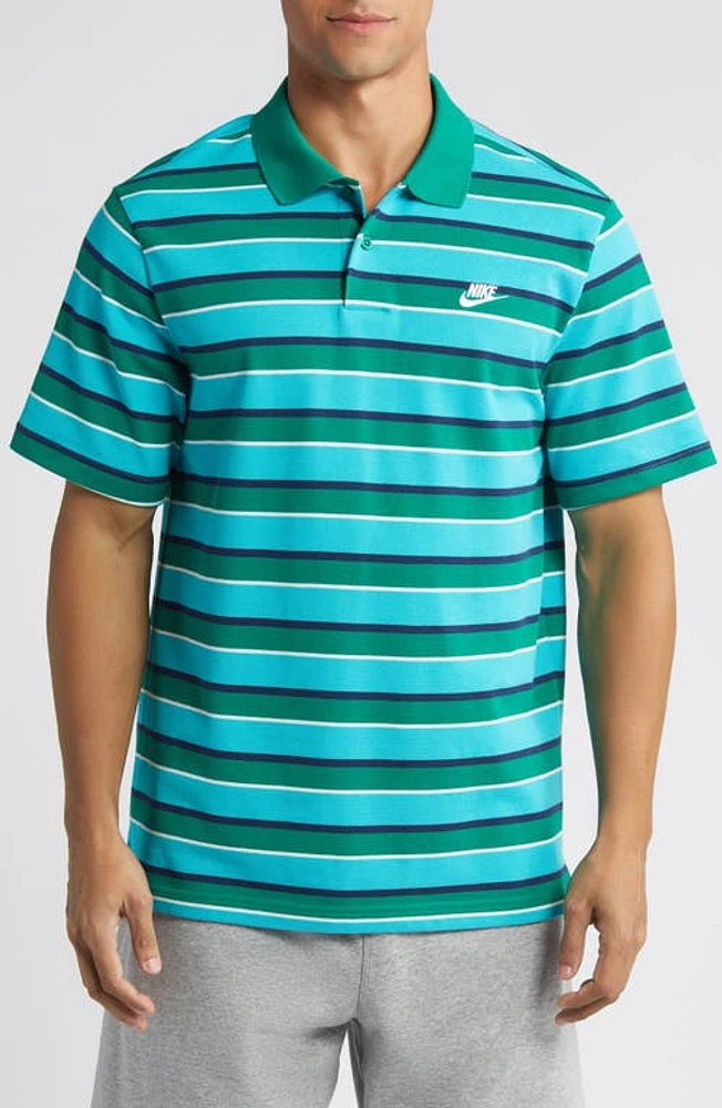 Nike Club Stripe Cotton Polo at Nordstrom,