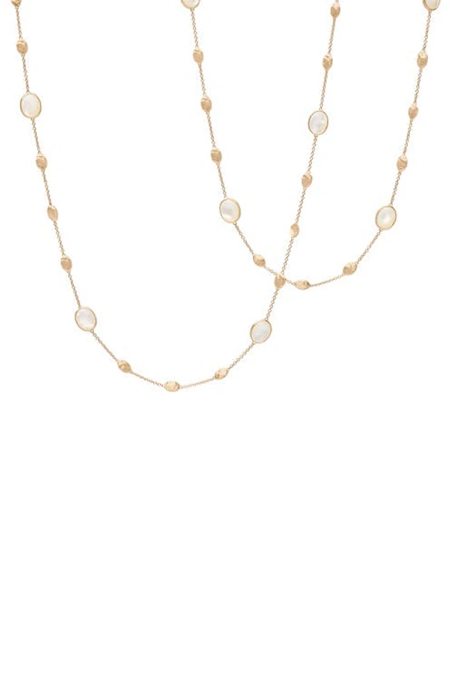 Marco Bicego Siviglia 18K Yellow Gold & Mother-of-Pearl Disc Station Long Necklace at Nordstrom