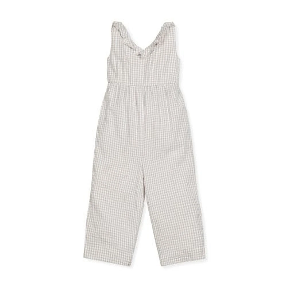 Hope & Henry Girls' Sleeveless Ruffle Neck Jumpsuit, Infant at Nordstrom,