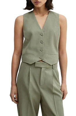 MANGO Alicante Vest Pastel Green at Nordstrom,