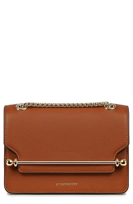 Strathberry Mini East/West Leather Shoulder Bag in Chestnut at Nordstrom