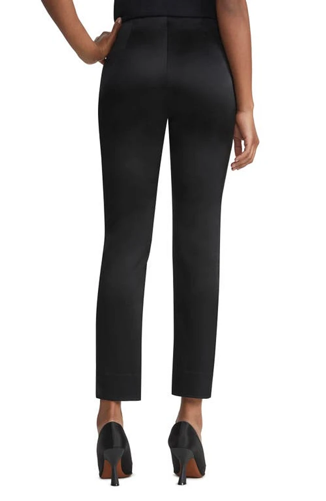 Lafayette 148 New York Stanton Clean Waist Ankle Pants Black at