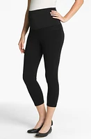 Maternal America Post Support Crop Maternity Leggings Black at Nordstrom,