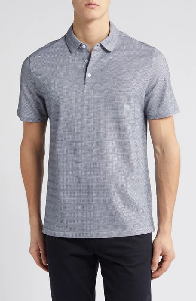 Robert Barakett Safran Slim Fit Cotton Polo Blue at Nordstrom,