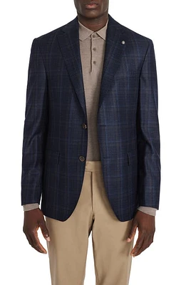 Jack Victor Midland Soft Constructed Super 130s Wool Plaid Sport Coat in Blue at Nordstrom, Size 38 Regular