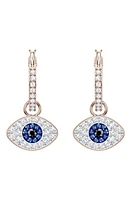 Swarovski Evil Eye Hoop Earrings in Rose Gold at Nordstrom