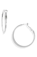 Nordstrom Demifine Tapered Hoop Earrings in Sterling Silver Plated at Nordstrom