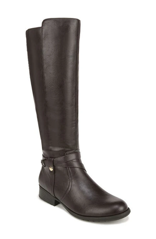 LifeStride Xtrovert Riding Boot Dark Chocolate at Nordstrom