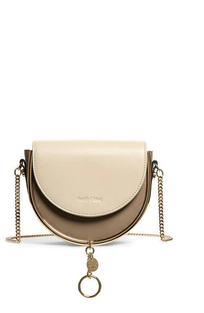 See by Chloé Mara Leather Saddle Bag in Motty Grey at Nordstrom