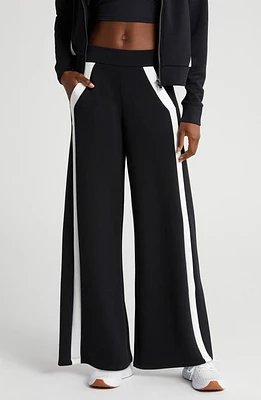 SPANX AirEssentials Stripe Track Pants Very Black at Nordstrom,