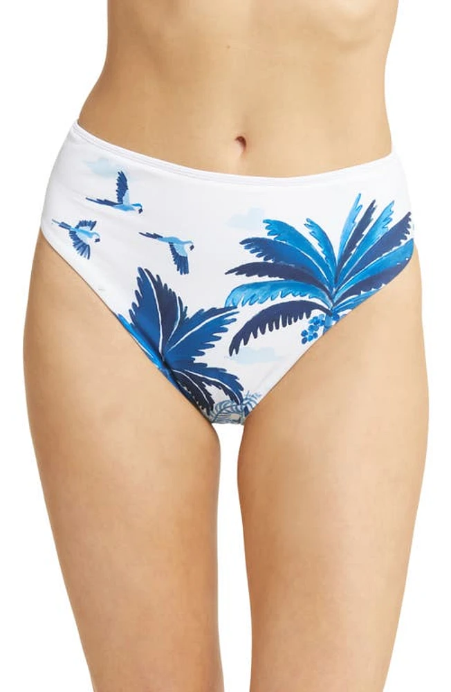 FARM Rio Dreamy Sky Bikini Bottoms White at Nordstrom,