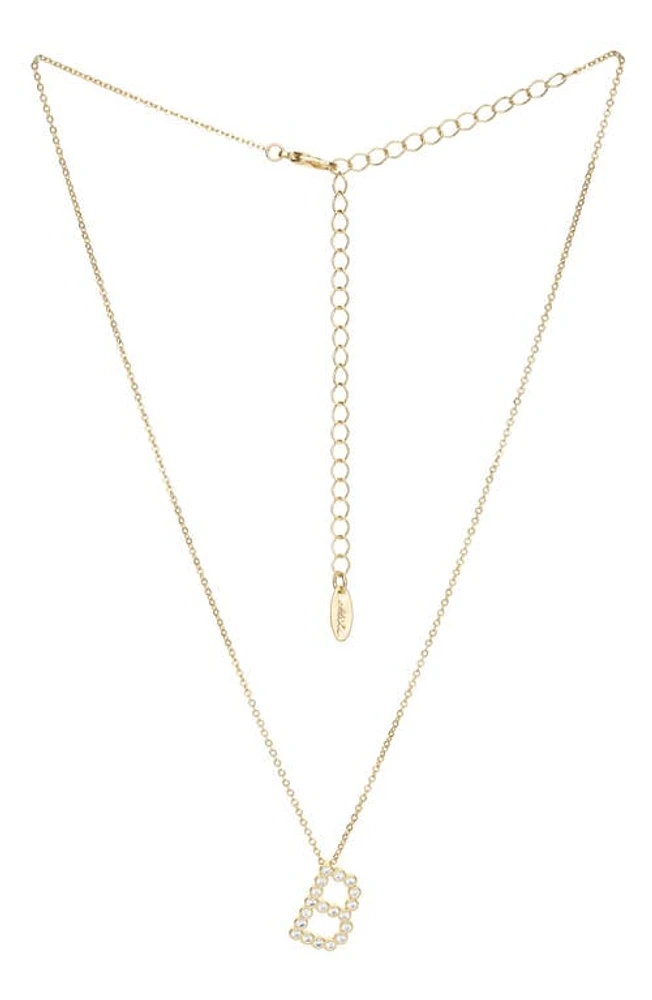 Ettika Crystal Initial Pendant Necklace in Gold- B at Nordstrom