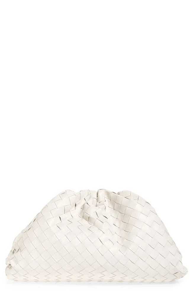 Bottega Veneta Intrecciato Leather Pouch in Chalk/Gold at Nordstrom