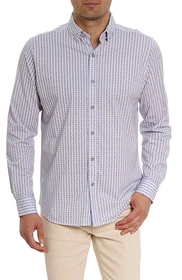 Robert Graham Balix Knit Button-Up Shirt Blue Multi at Nordstrom,