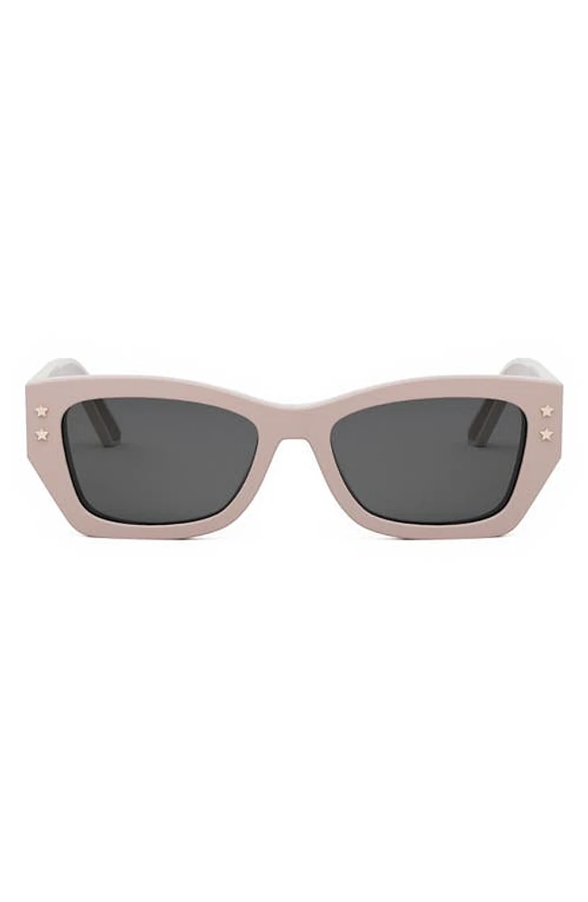 DiorPacific S2U 53mm Square Sunglasses in Shiny /Smoke at Nordstrom