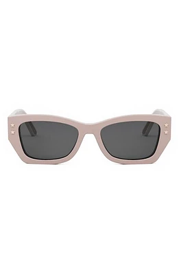 DiorPacific S2U 53mm Square Sunglasses in Shiny /Smoke at Nordstrom