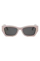 DiorPacific S2U 53mm Square Sunglasses in Shiny /Smoke at Nordstrom