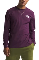 The North Face Places We Love Long Sleeve Cotton Graphic T-Shirt in Black Currant Purple/White at Nordstrom, Size Small