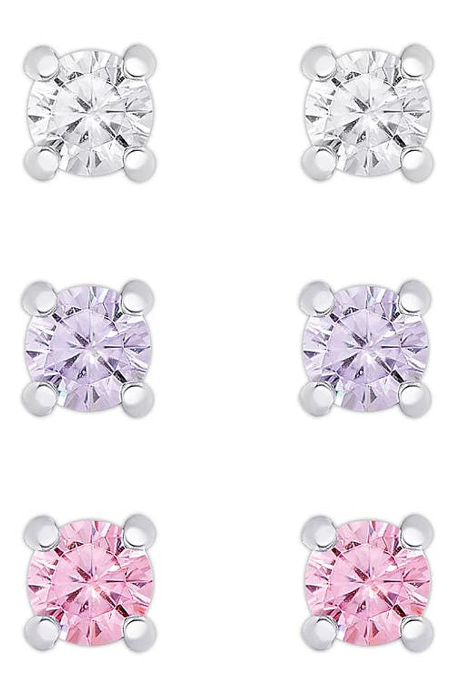 Lily Nily Pack of 3 Stud Earrings in Silver at Nordstrom