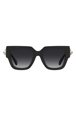 Moschino 52mm Gradient Square Sunglasses in Black at Nordstrom