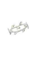 Sterling Forever Liana Leaf Band Ring Silver at Nordstrom,