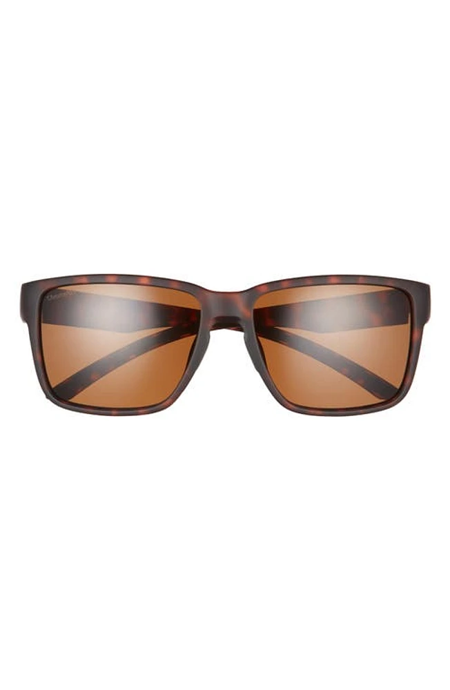 Smith Emerge 60mm Polarized Rectangle Sunglasses in Matte Tortoise/Brown at Nordstrom