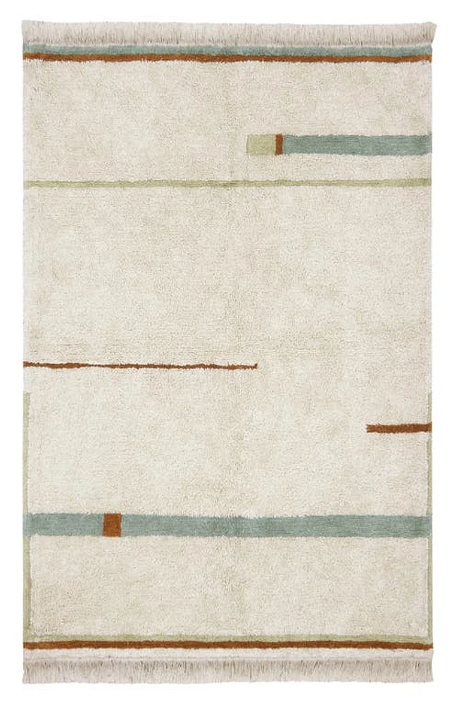 Lorena Canals Kids' Washable Lanes Rug in Vintage Blue at Nordstrom