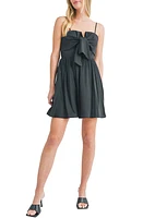 All Favor Tie Front Minidress at Nordstrom,