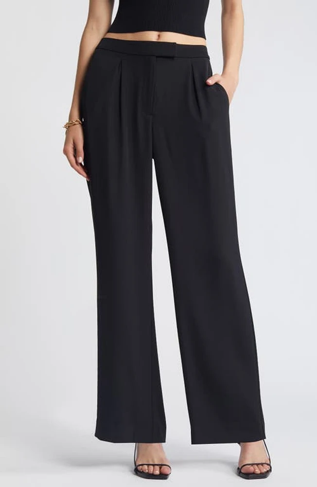 Open Edit Pleated Wide Leg Pants at Nordstrom,