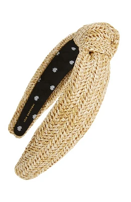 Lele Sadoughi Raffia Knotted Headband in Natural at Nordstrom