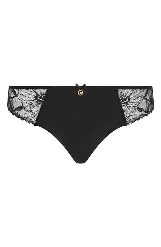 Chantelle Lingerie Orchids Lace Bikini Black at Nordstrom,