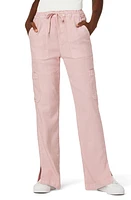 Hudson Jeans Drawstring High Waist Straight Leg Linen Blend Cargo Pants in Zephyr at Nordstrom, Size 24