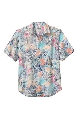 Tommy Bahama Coast Glow Short Sleeve IslandZone Button-Up Shirt Light Sand Dollar Multicolor at Nordstrom,