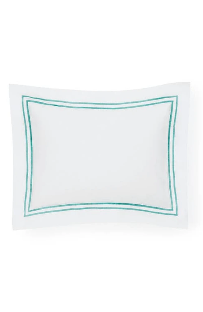 SFERRA Grande Hotel Boudoir Sham in White/Aqua at Nordstrom