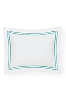 SFERRA Grande Hotel Boudoir Sham in White/Aqua at Nordstrom