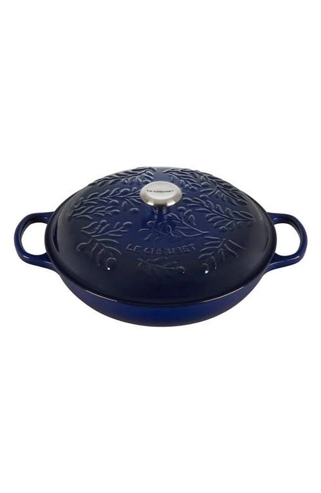 Le Creuset Olive Branch Collection Signature Soup Pot in Indigo at Nordstrom