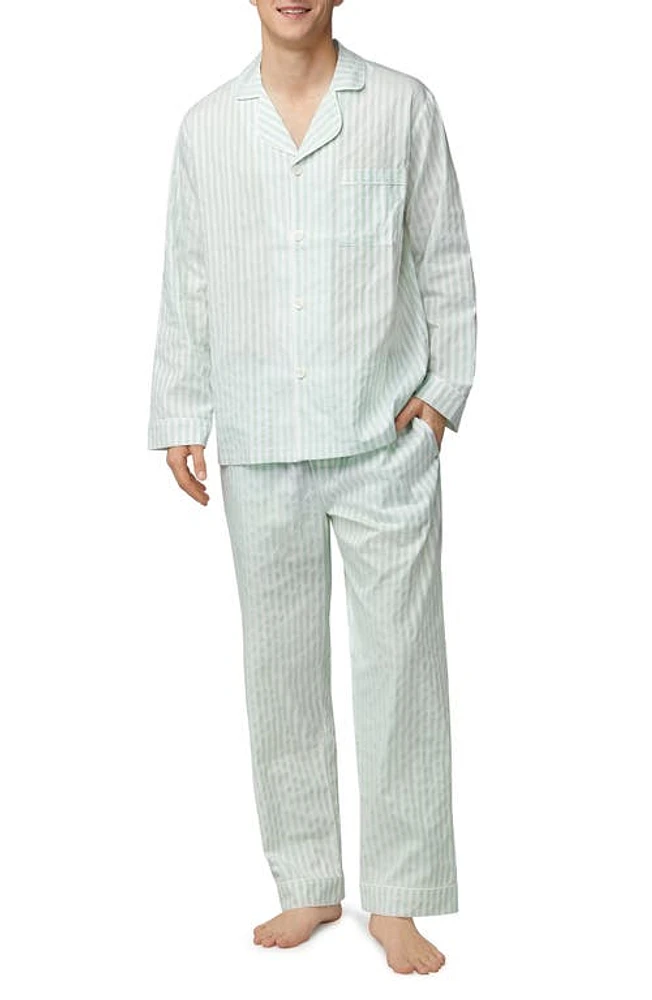 BedHead Pajamas Print Organic Cotton Mint 3D Stripe at Nordstrom,