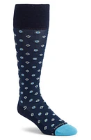 EDWARD ARMAH Medallion Tall Dress Socks in Navy at Nordstrom