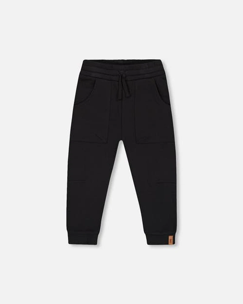 Deux Par Deux Boy's French Terry Pant Black at Nordstrom